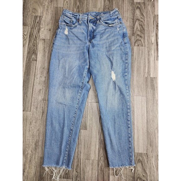 (3/$35) Old Navy Jeans Womens 8 Curvy O.G. Straight Secret Smooth Distressed - Picture 1 of 10